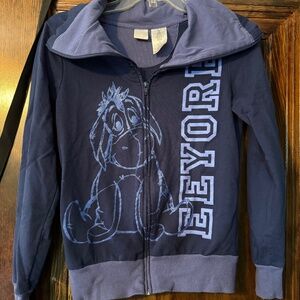 Eeyore from Disney sweater zip up front
